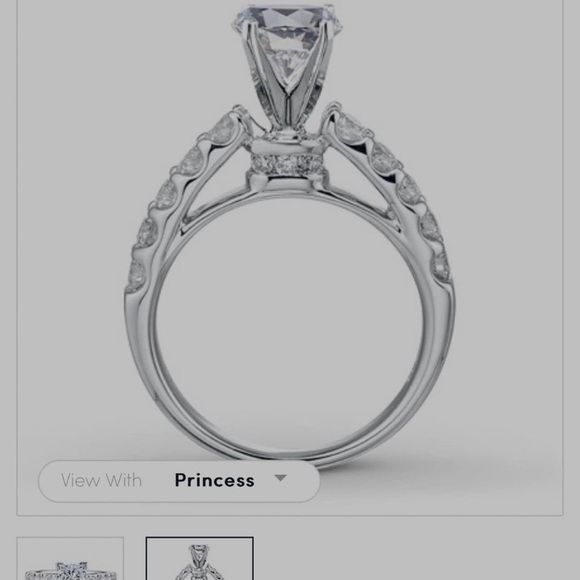 Jared wedding band and cathedral setting no center stone - Picture 2 of 4